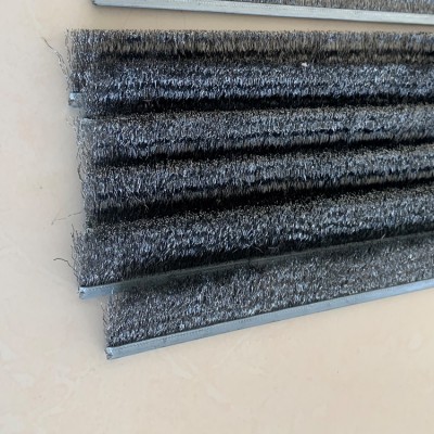 Stainless Steel Bristle Strip Brushes with Aluminum Alloy Holder